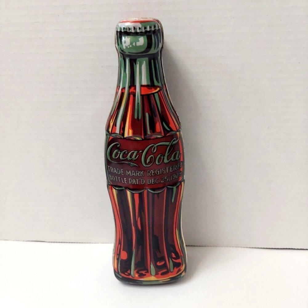Vintage Coca Cola Soda Pop Bottle Shaped Tin Container Box 2003 Metal - Picture 7 of 13